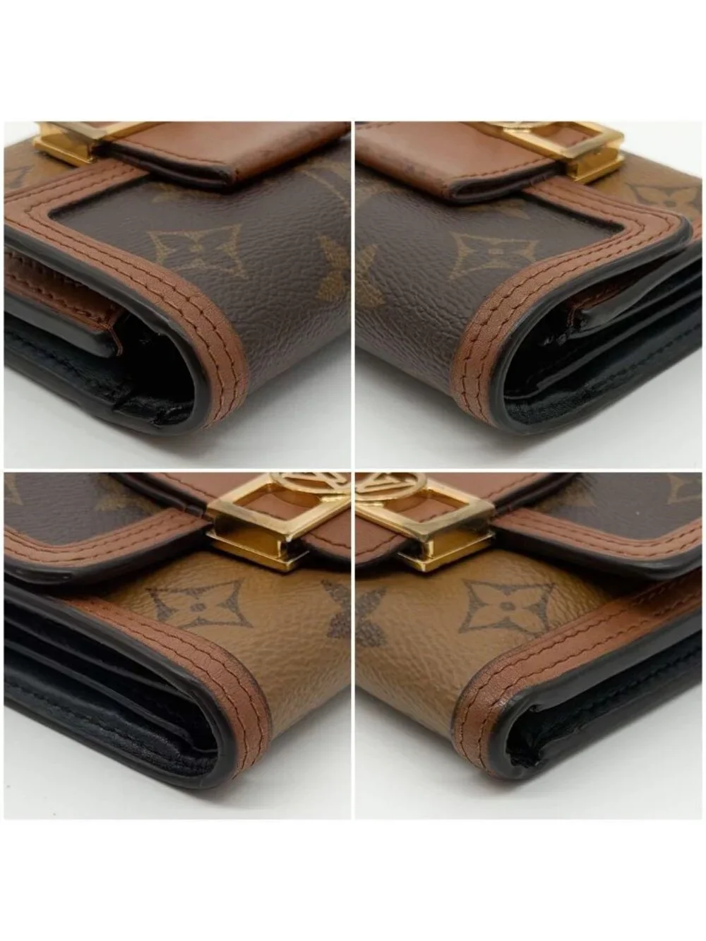 Louis Vuitton Portefeuille Dauphine Compact Reverse Monogram Wallet